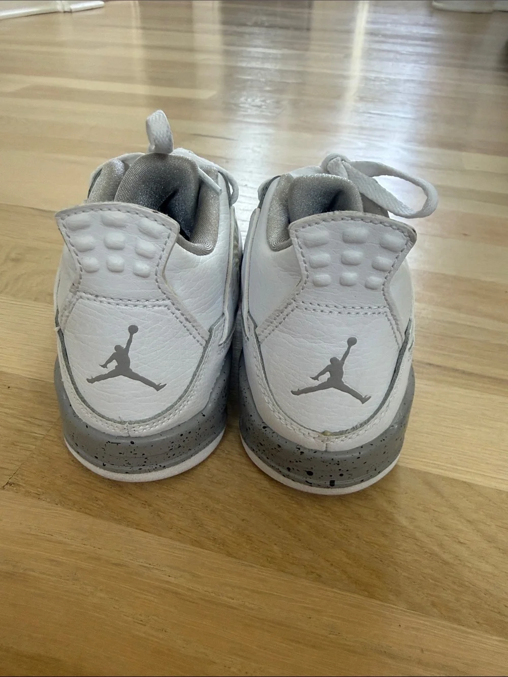 Kids White and Gray Athletic Sneakers - Comfortable Everyday Shoes
